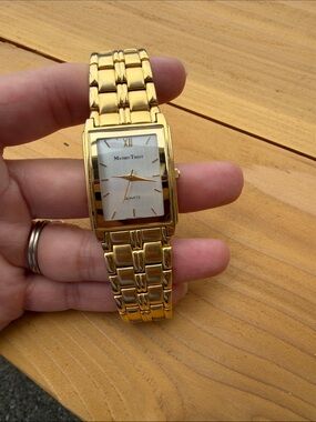 Mathey-Tissot Gold-Tone Men's Rectangular Dress Watch